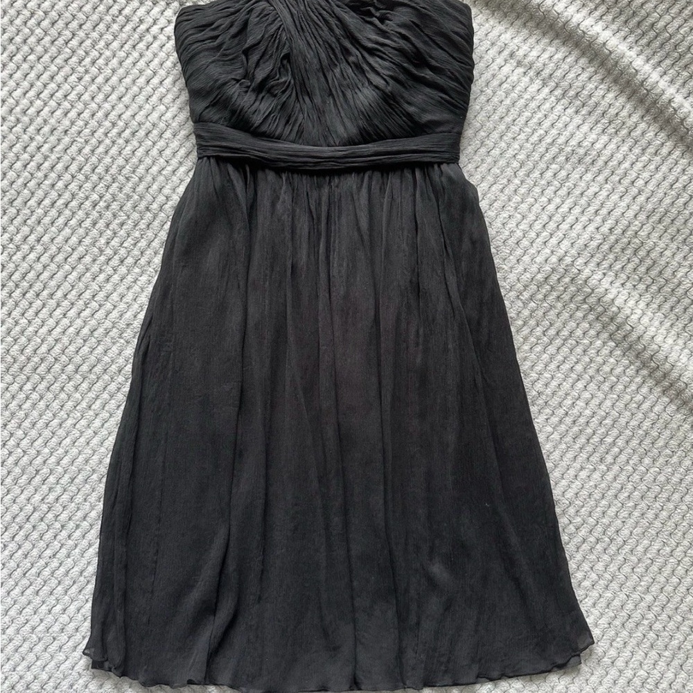 J. Crew Black Strapless Knee Length Cocktail Dress